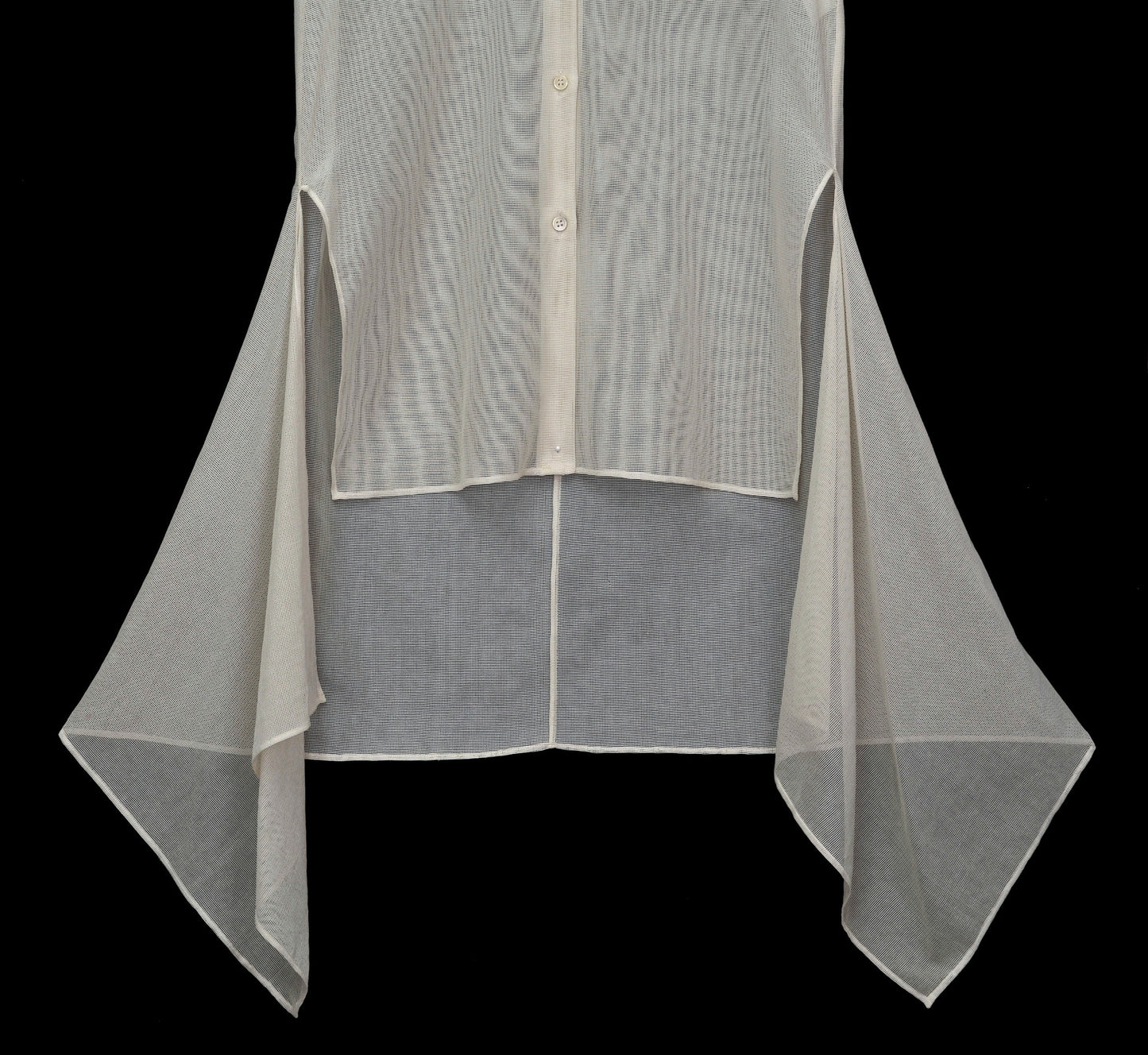 1993 Cotton Mesh Shirt with Extended Panels