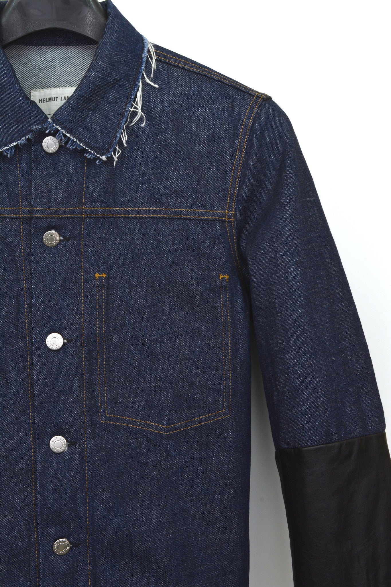Helmut Lang 2003 Raw Denim Slim 1-Pocket Jacket with Helmut Lang 2003 Raw Denim Slim 1-Pocket Jacket with