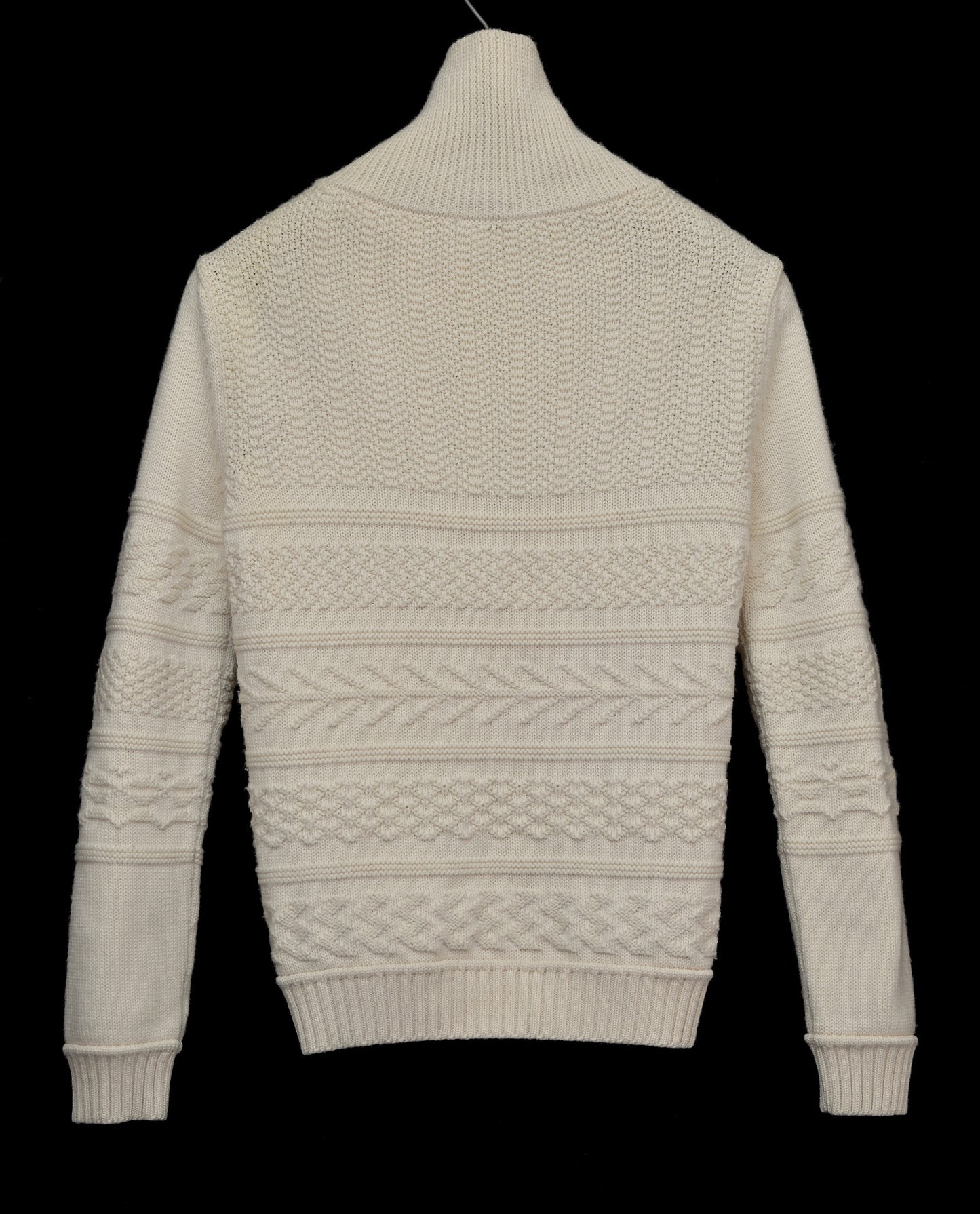 2006 Heavy Virgin Wool Futuristic Aran Sweater