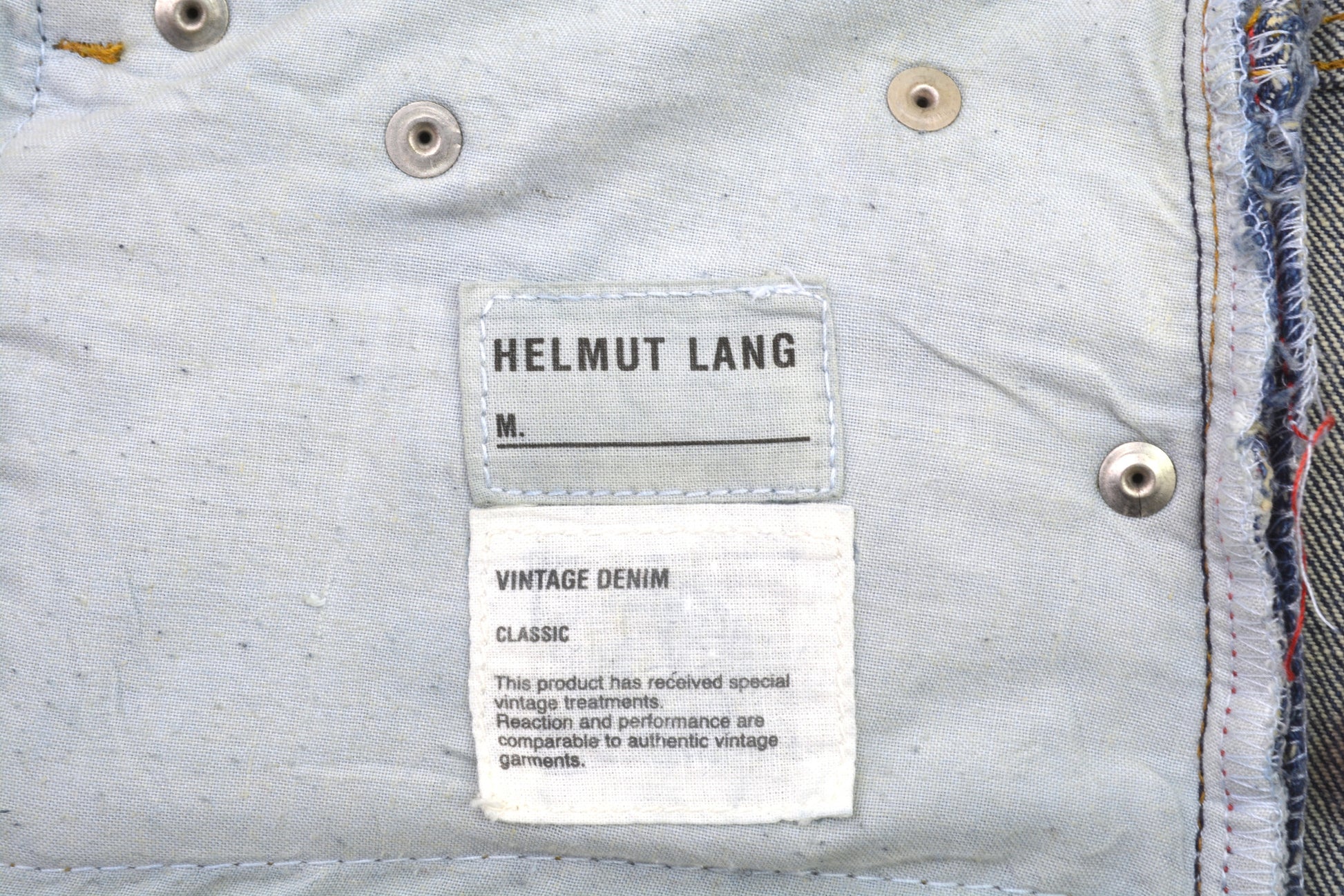 Helmut Lang 2003 Classic Vintage Jeans with Rubber Tape Helmut Lang 2003 Classic Vintage Jeans with Rubber Tape