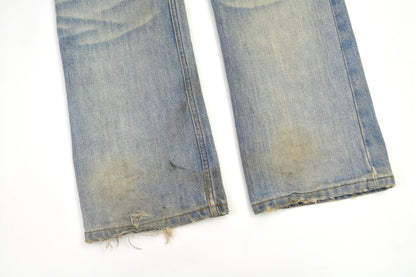 2004 Vintage Sanded Broken Denim Low Waist Bootcut Jeans