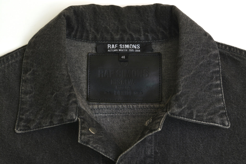 Raf Simons 2005 Acid Washed Denim 'History of the World' Jacket