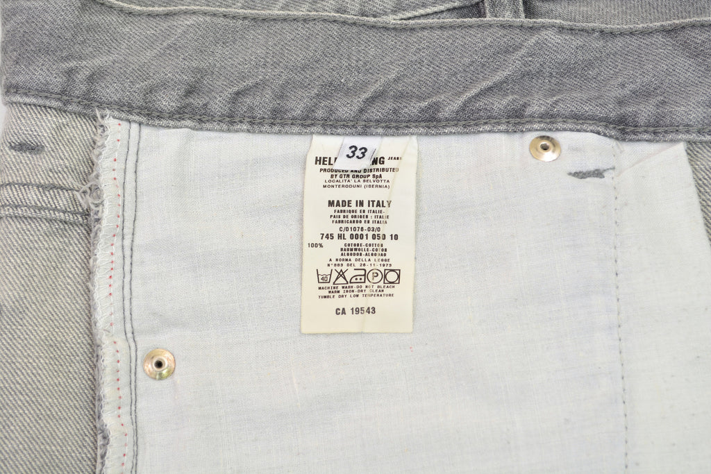 Helmut Lang 1999 Vintage Grey Sanded Denim Classic Jeans