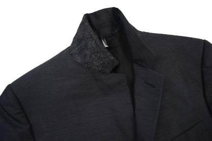 2002 Coated Silk/Wool Hand-Tailored Blazer Jacket