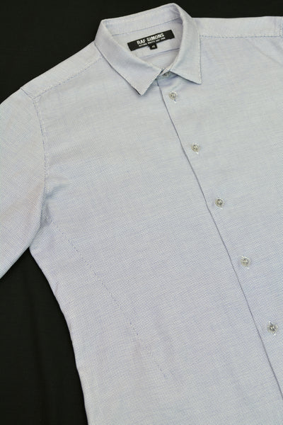 2007 Micro Basketweave Cotton Darted Shirt with Double Collar