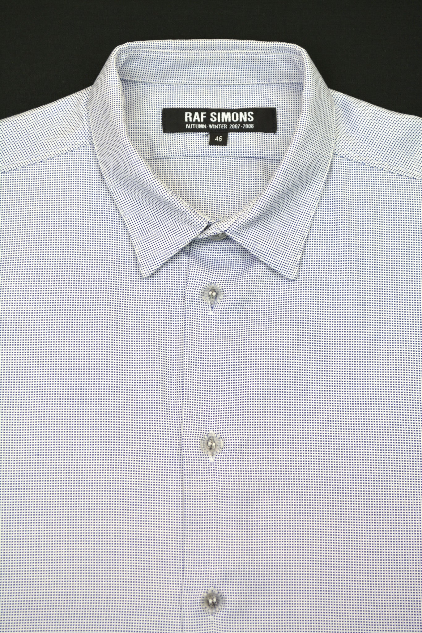 2007 Micro Basketweave Cotton Darted Shirt with Double Collar