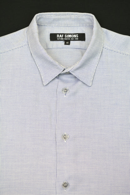 2007 Micro Basketweave Cotton Darted Shirt with Double Collar