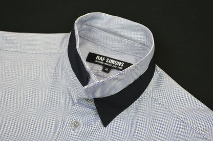 2007 Micro Basketweave Cotton Darted Shirt with Double Collar