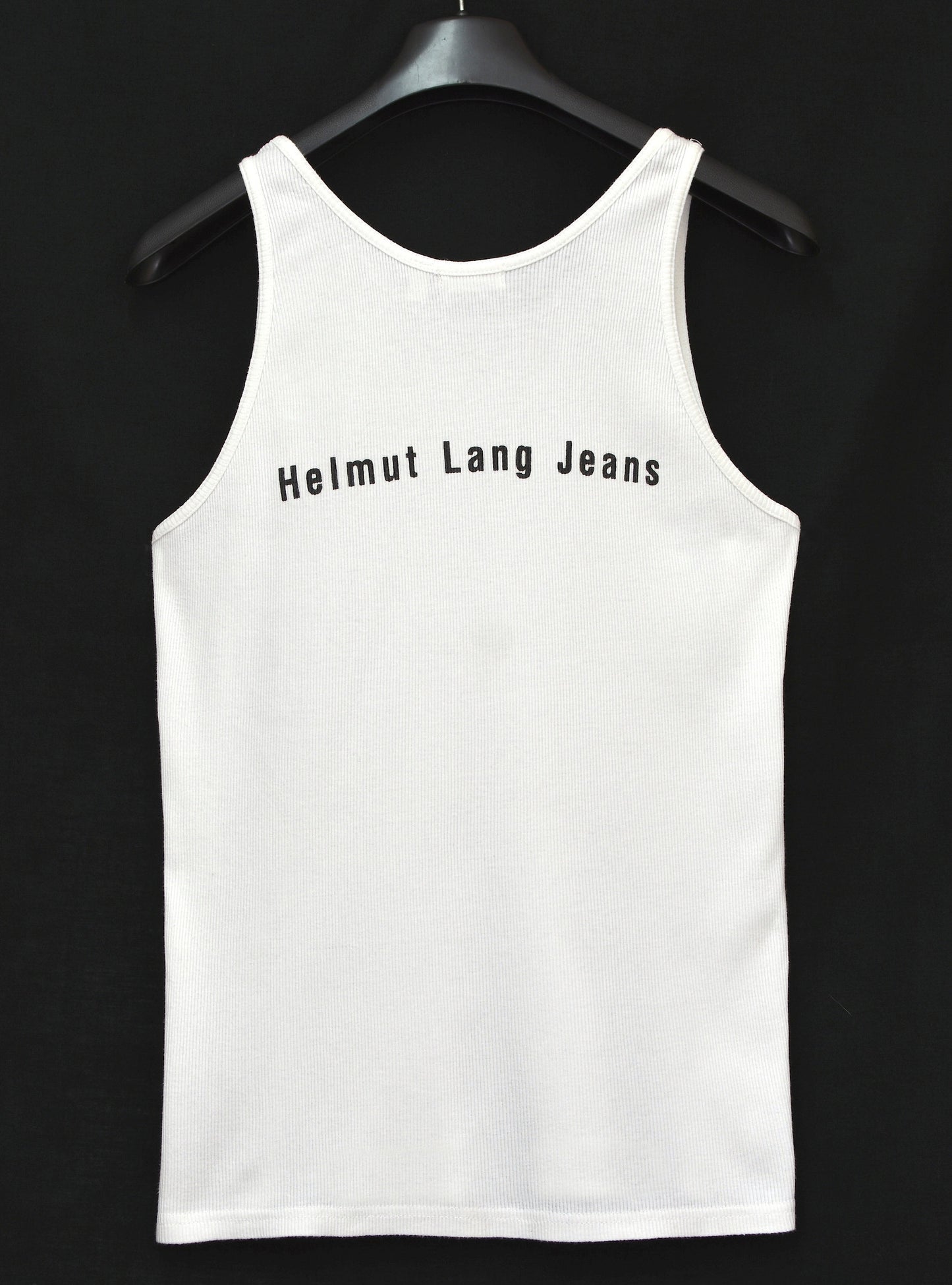 Helmut Lang 1998 Ribbed Jersey 'U.S. Lang' Tank Top – ENDYMA Helmut Lang 1998 Ribbed Jersey 'U.S. Lang' Tank Top – ENDYMA