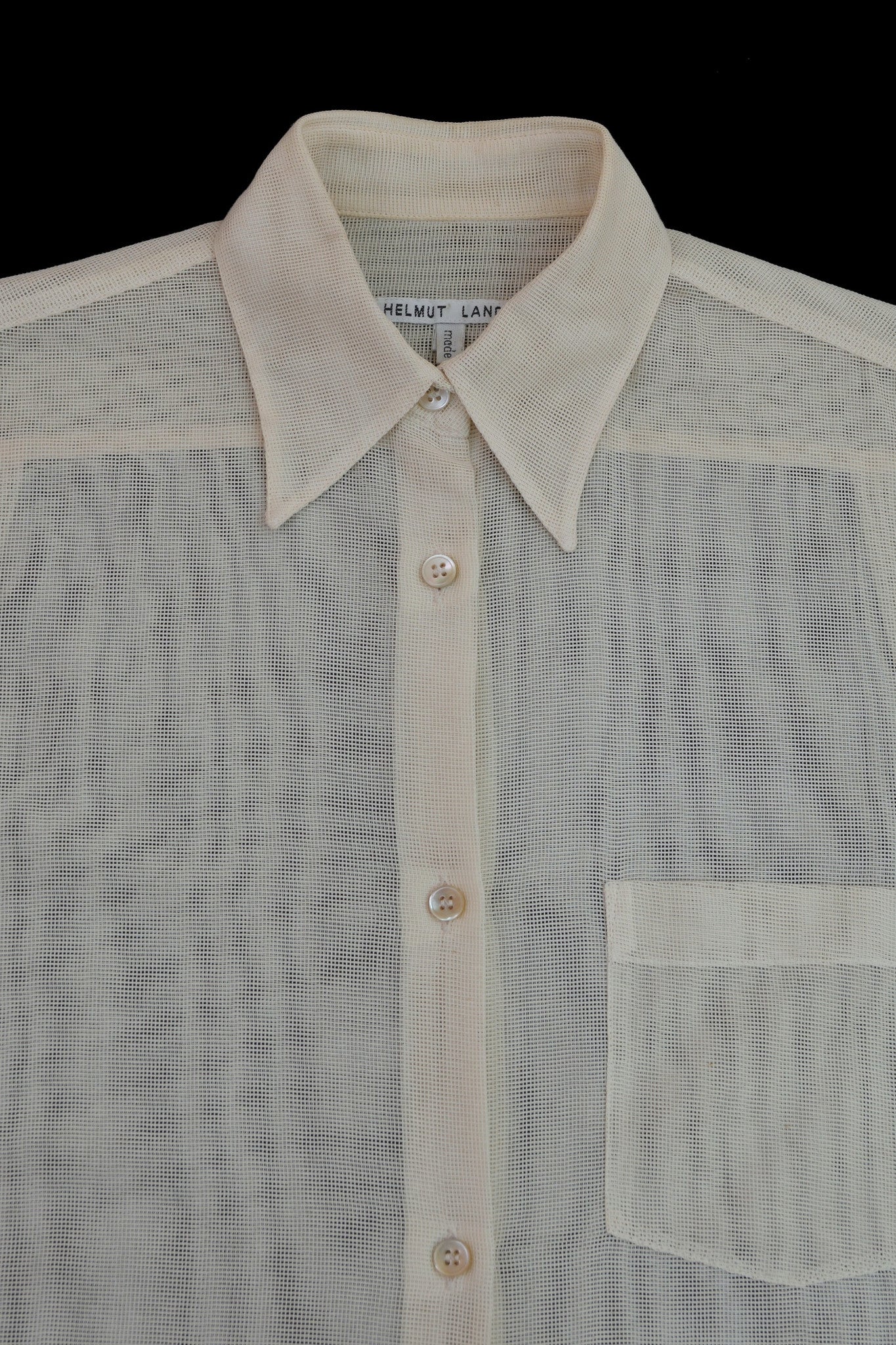 1993 Cotton Mesh Shirt with Extended Panels