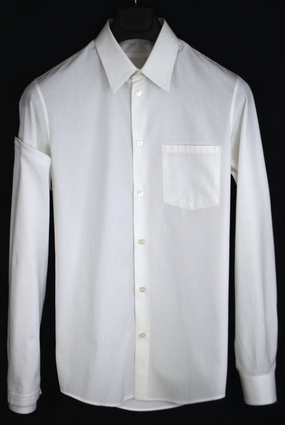 2003 Fine Cotton Slim Shirt with Asymmetric Knit Sleeve