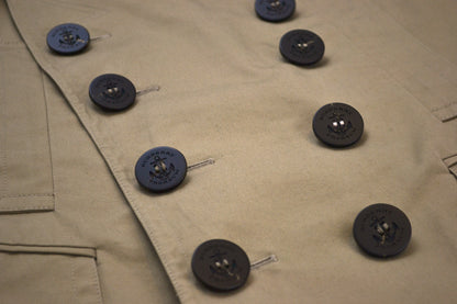 2011 Cotton Twill Military Peacoat with Metal Details