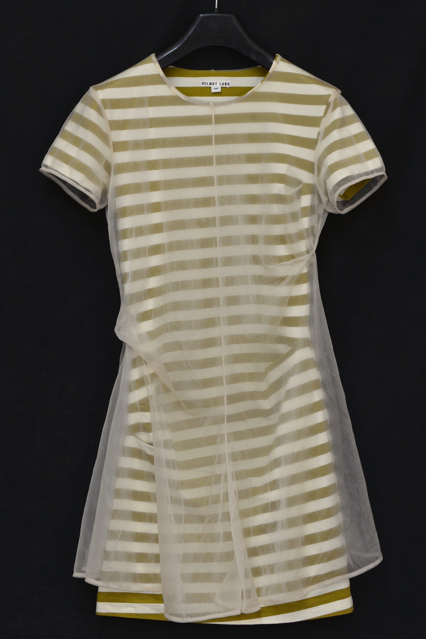 1991 Deconstructed Knit Dress with Transparent Jersey Overlay