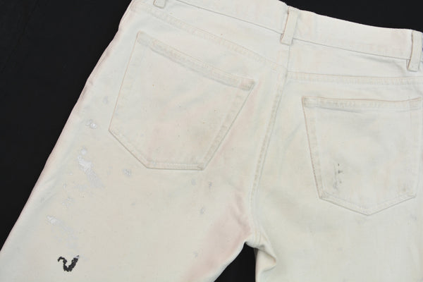 1997 White Vintage Stained Denim Painter Jeans