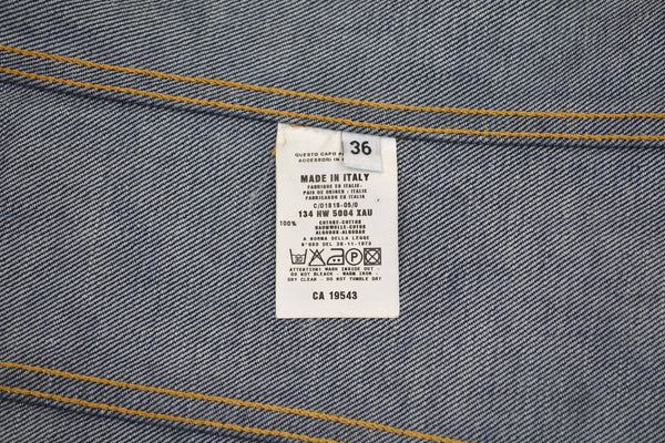 2000 Raw Denim Classic 2-Pocket Jacket with Turn Up Sleeves
