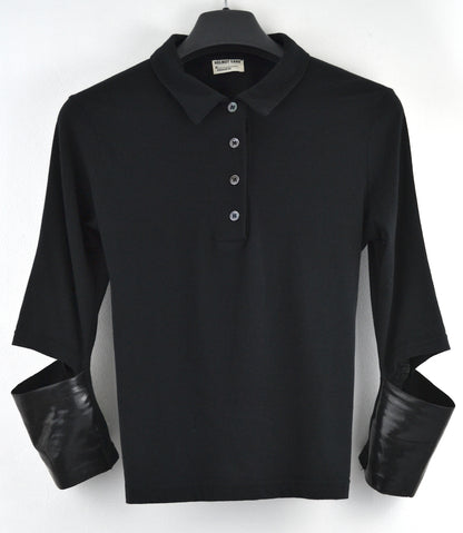 Helmut Lang 1997 Cotton Jersey Rugby Shirt with Rubberised Helmut Lang 1997 Cotton Jersey Rugby Shirt with Rubberised