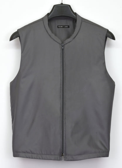 1998 Padded Coated Polyester Liner Vest with Asymmetric Pocket