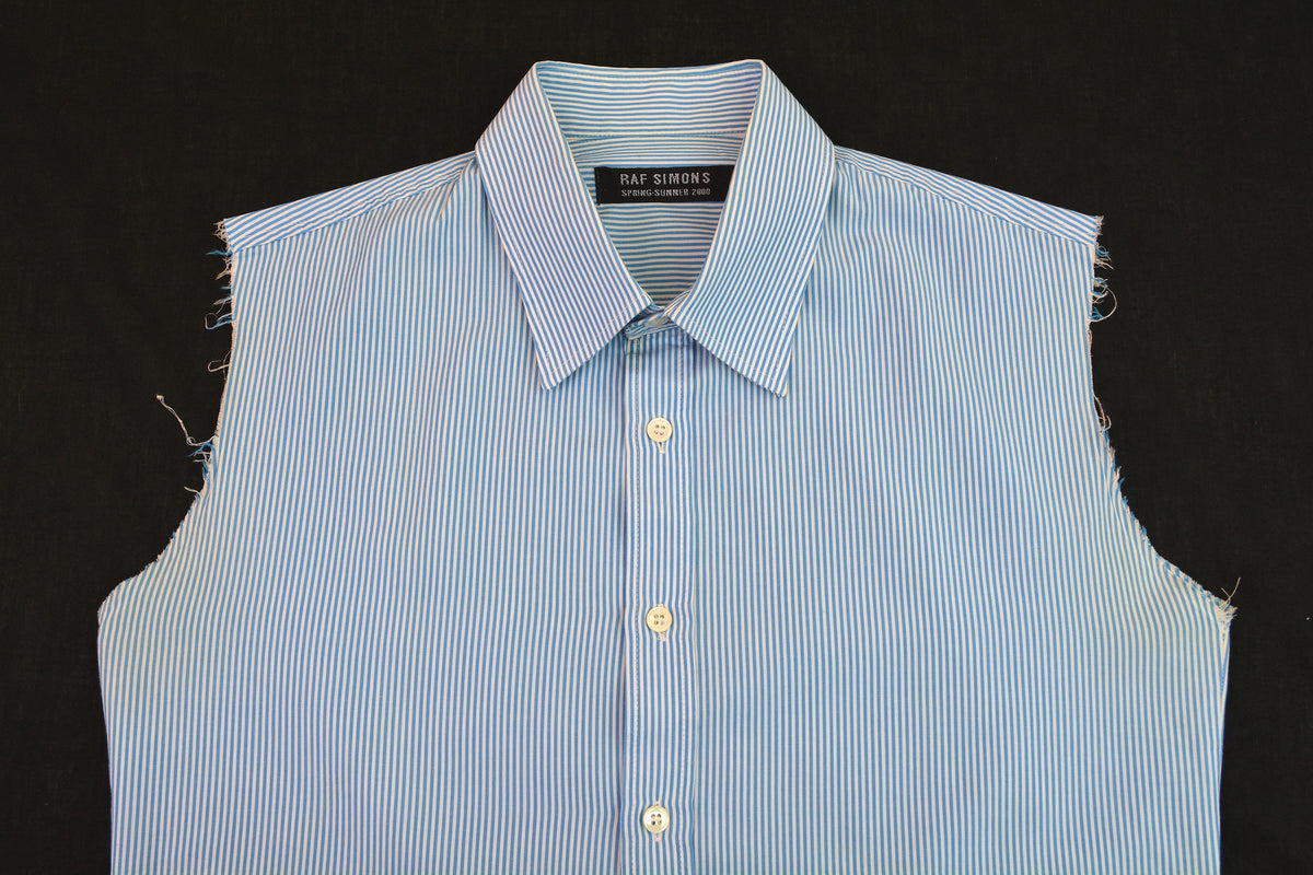 Raf Simons 2000 Striped Cotton Classic Sleeveless Shirt – ENDYMA