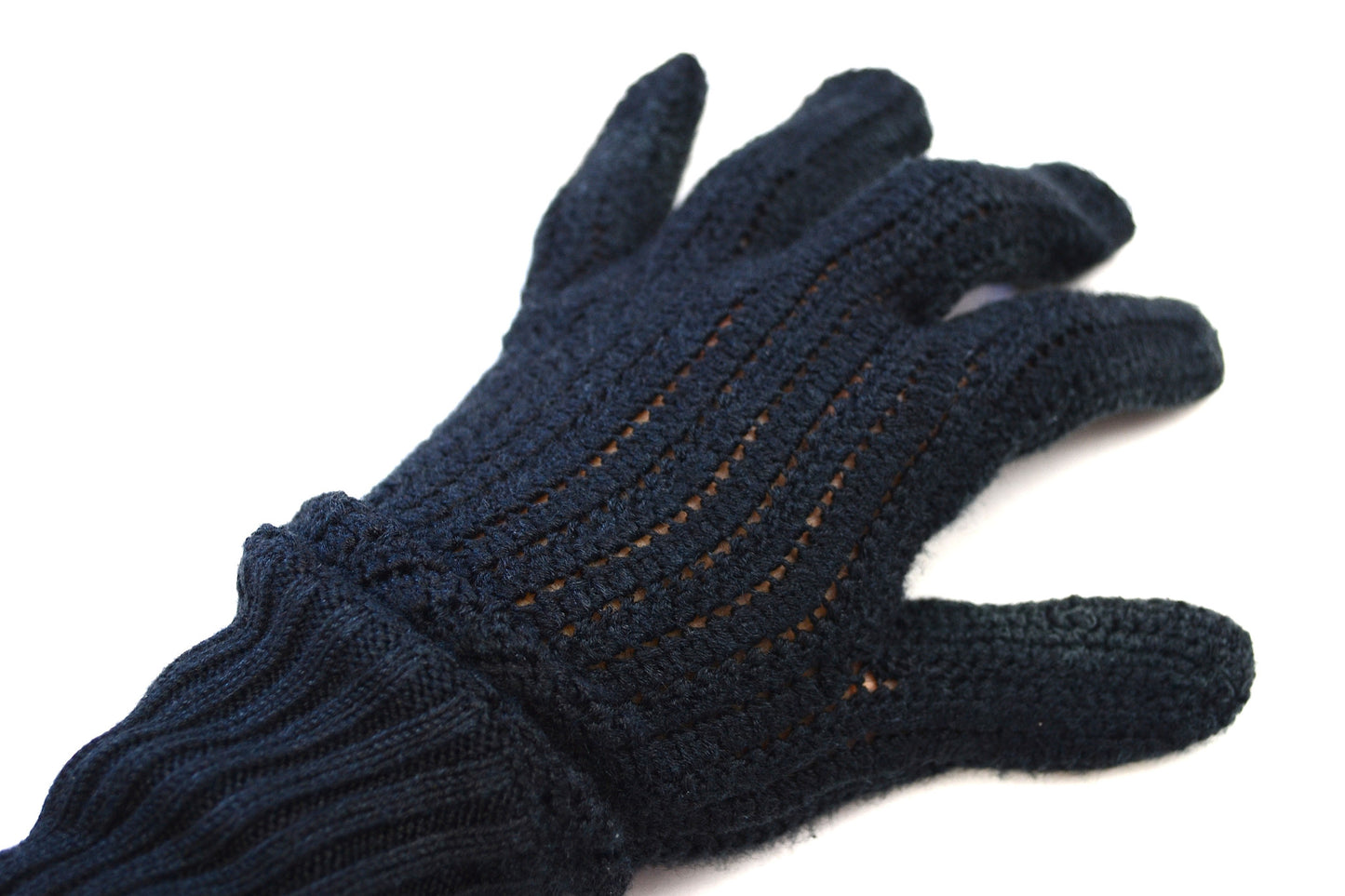 2008 Handknit Crochet Silk Oversized Gloves