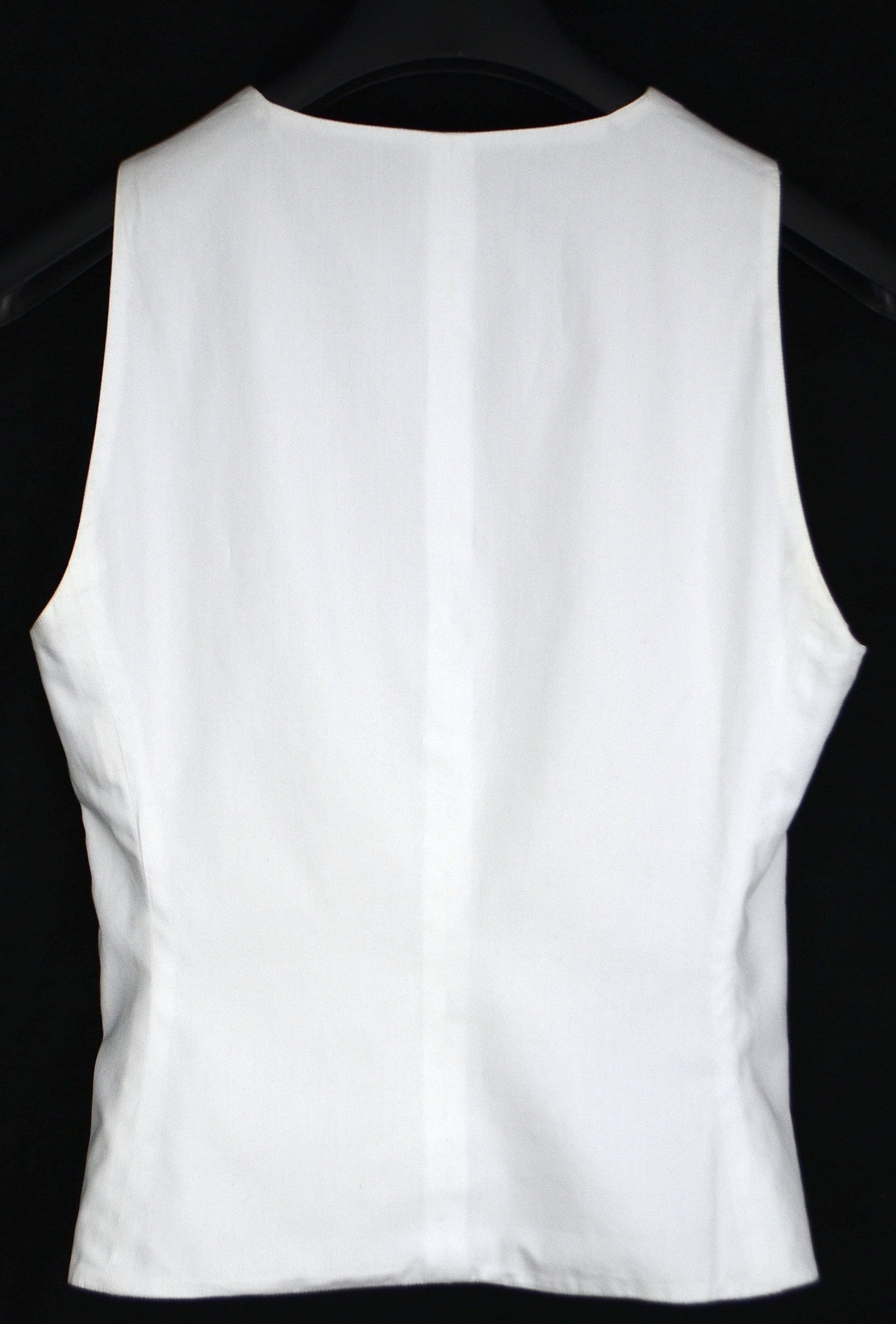 1992 Tailored Sleeveless Top with Open Laced Front