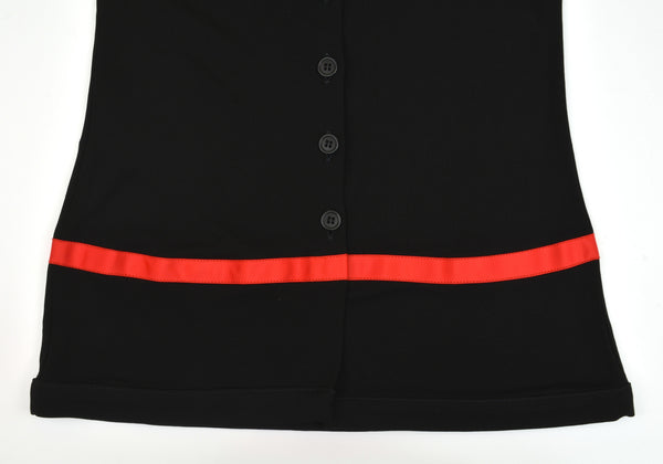 1997 Compact Technical Jersey Cardigan with Stripe Detail