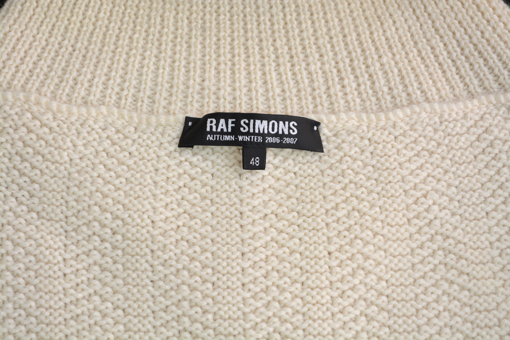 2006秋冬 RAF SIMONS ウールカシミア 変則編みニット 2006秋冬 RAF SIMONS ウールカシミア 変則編みニット RAF SIMONS