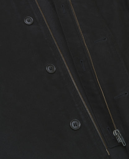 1999 Heavy Moleskin Cotton Tailored Biker Coat