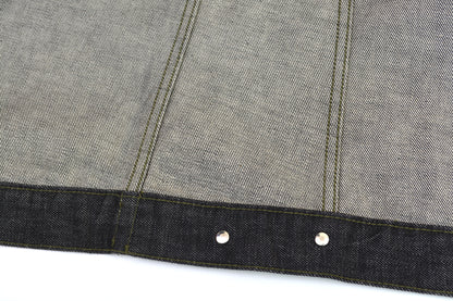 2002 Raw Denim 2 Slash Pocket Jacket with Turn Up Sleeves