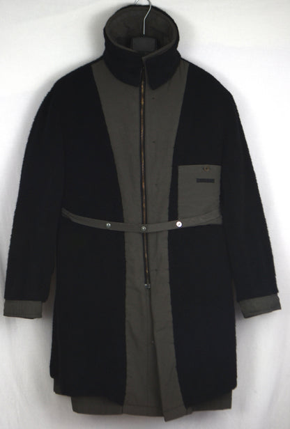Helmut Lang 1999 Vintage Coated Cotton Biker Parka with Helmut Lang 1999 Vintage Coated Cotton Biker Parka with