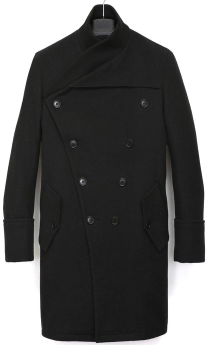 2005 Wool Felt Double-Breasted Bomber Coat with Oversized Lapels