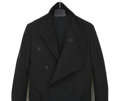 2005 Wool Felt Double-Breasted Bomber Coat with Oversized Lapels