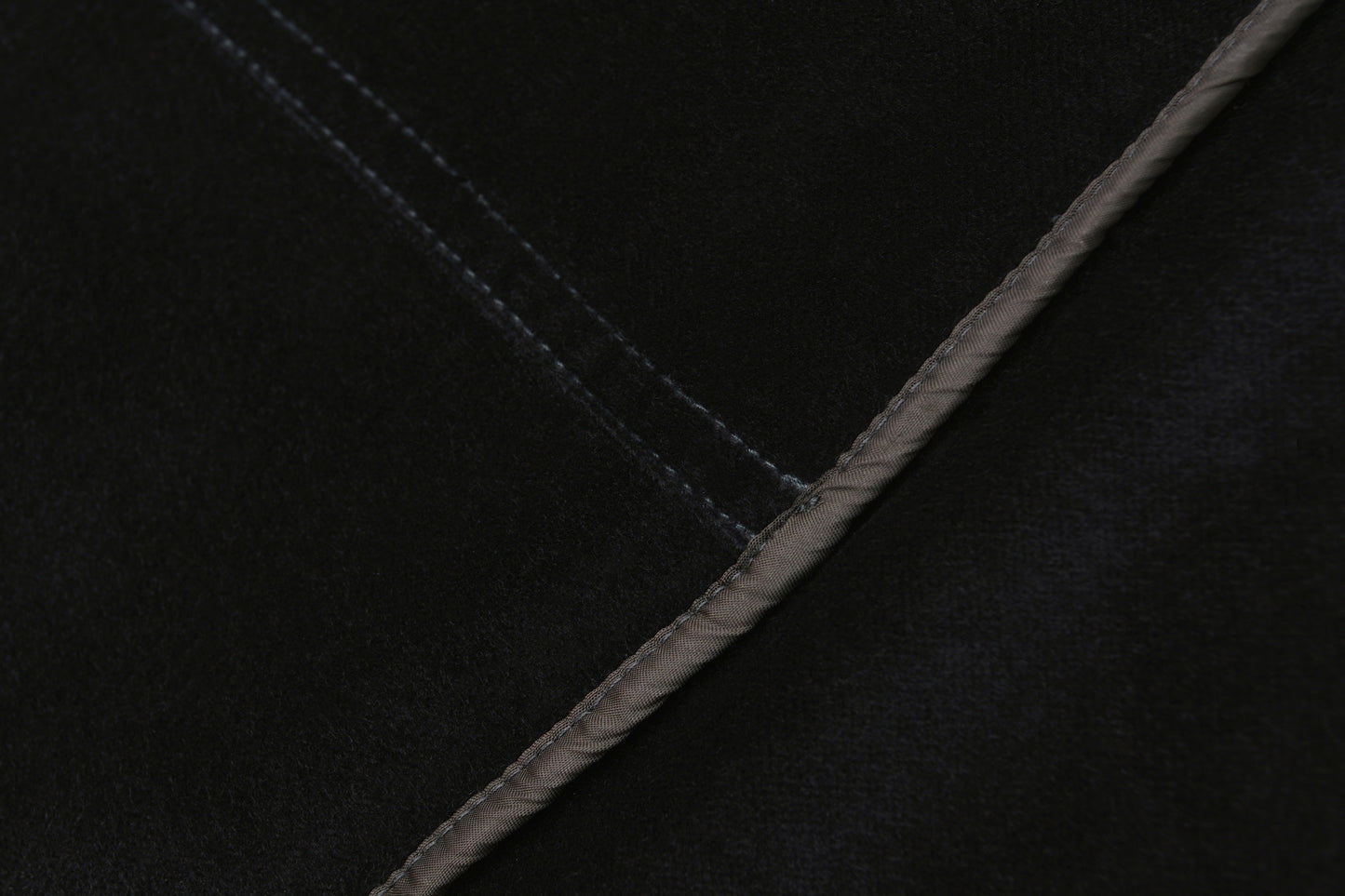 1997 Velvet Denim-Style Coat with Sateen Binding Details