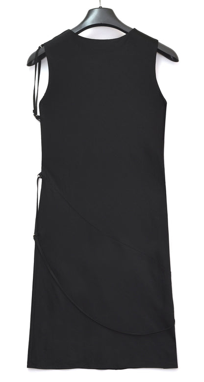 Helmut Lang 1997 Fine Jersey Spiral Seam Dress with Bondage Helmut Lang 1997 Fine Jersey Spiral Seam Dress with Bondage
