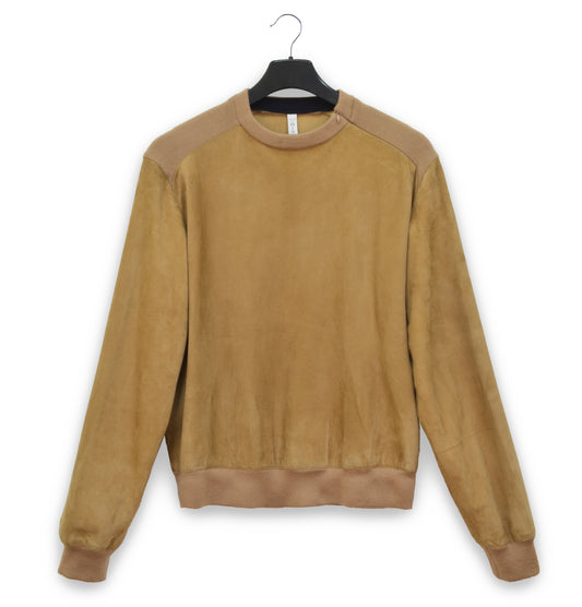 2000 Reversible Pullover with Knit Applications in Goat Suede