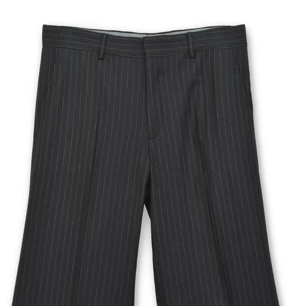 2003 Flared Tailored Trousers in Striped Virgin Wool Twill