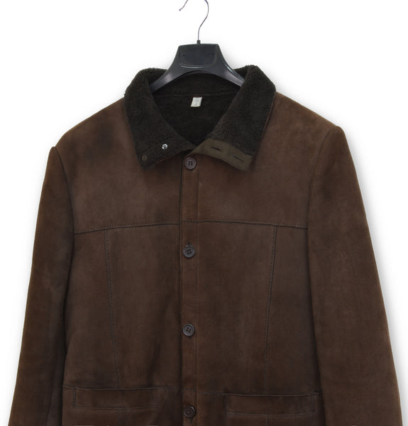 1999 High Neck Sport Jacket with Nylon Trims in Shearling