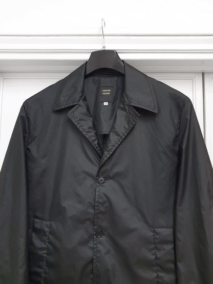 1990s Sartorial Jacket with Point Collar in Coated Nylon