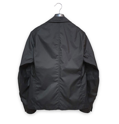 1990s Sartorial Jacket with Point Collar in Coated Nylon