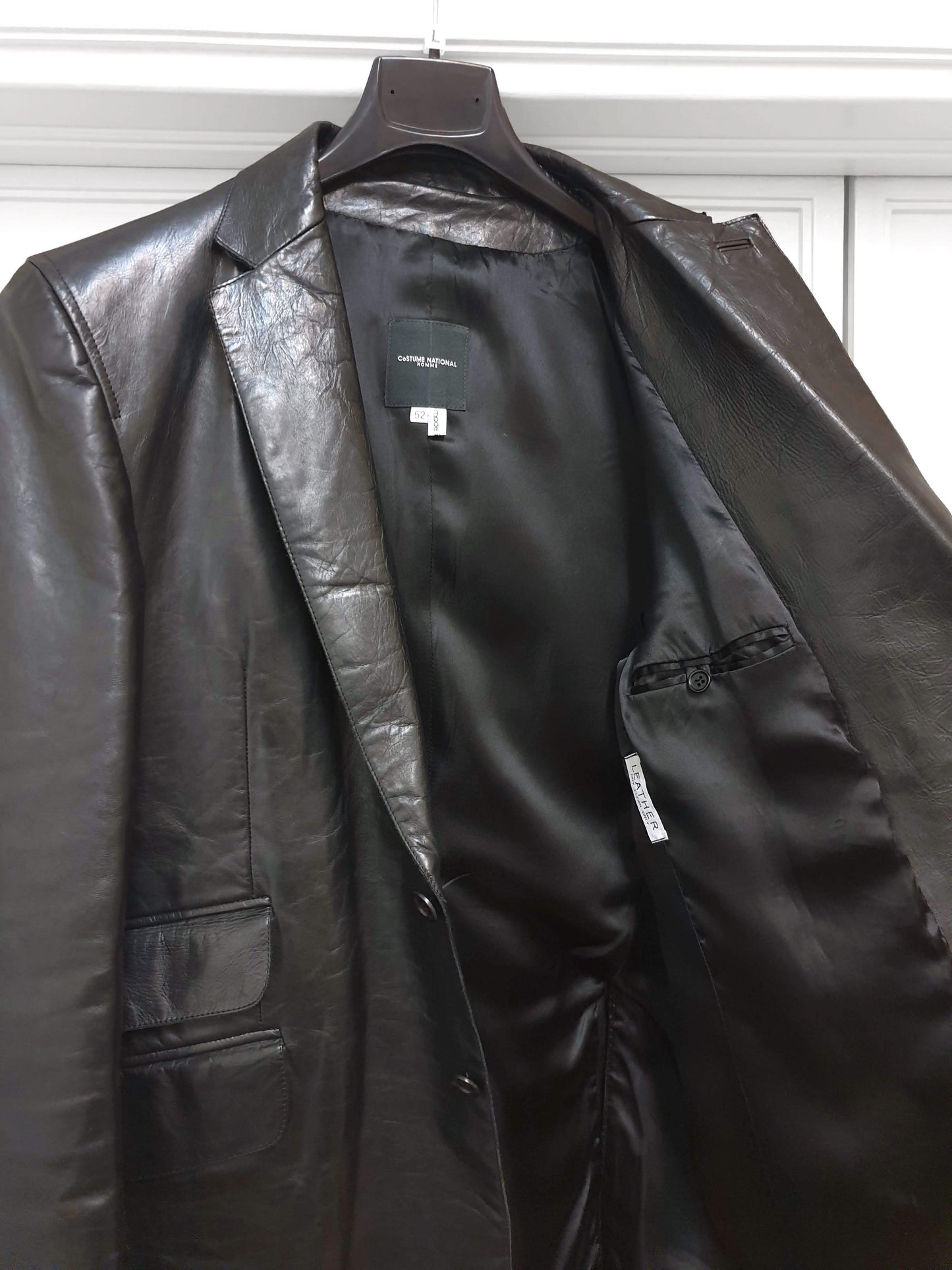 2000 Slanted Pocket Jacket in Structured Polished Calf Leather