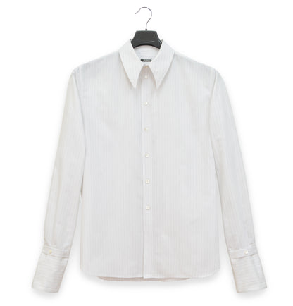 2005 Shirt with Exaggerated Collar and Removable Cuffs in Fine Cotton Poplin