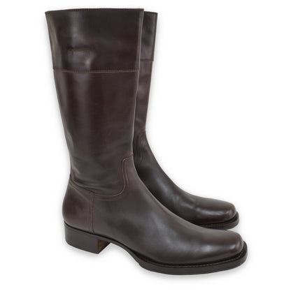 2006 Square Toe Western Boots in Polished Calfskin