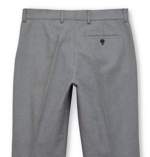 2001 Narrow Tailored Trousers in Compact Patterned Cotton