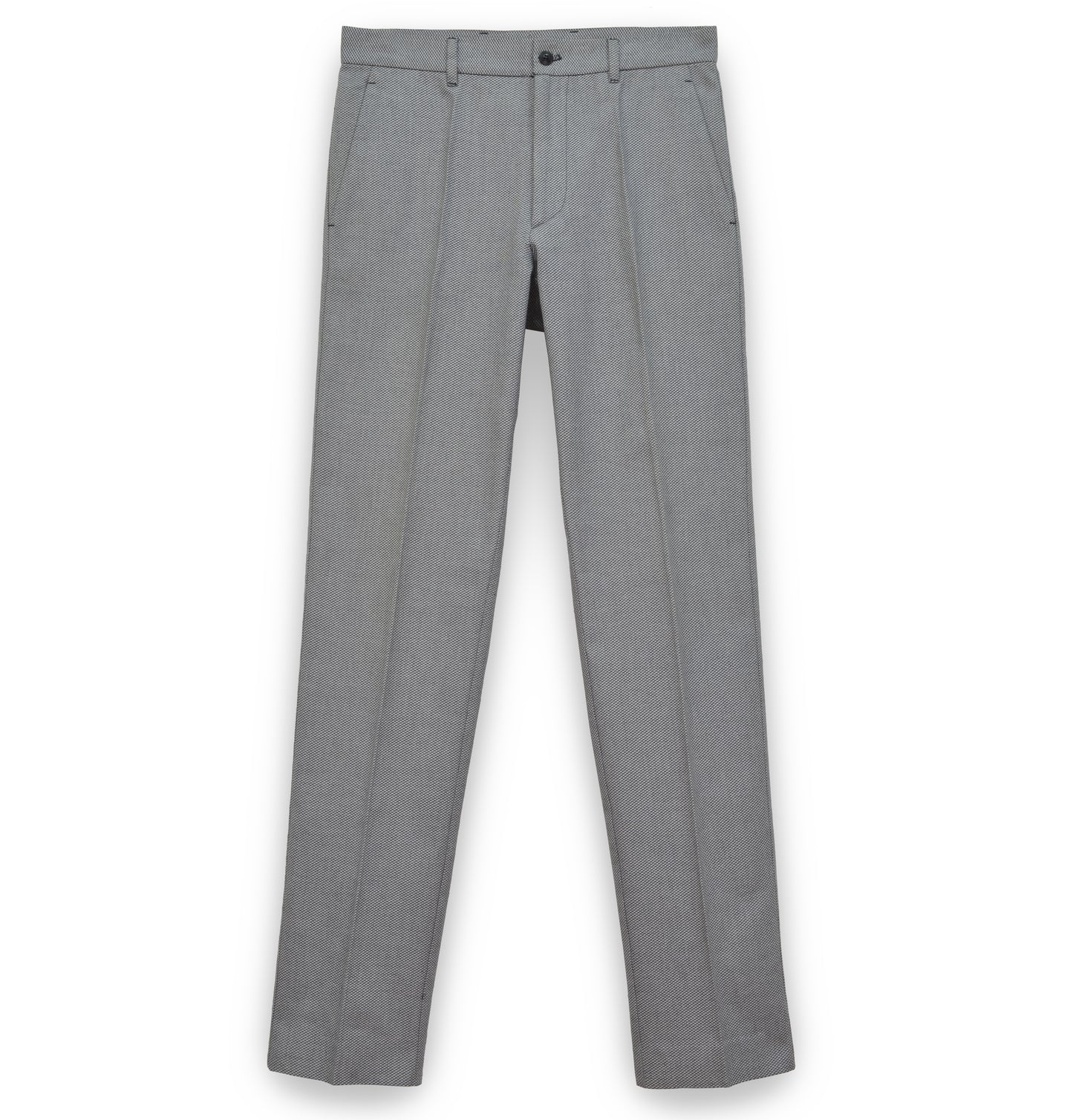 2001 Narrow Tailored Trousers in Compact Patterned Cotton