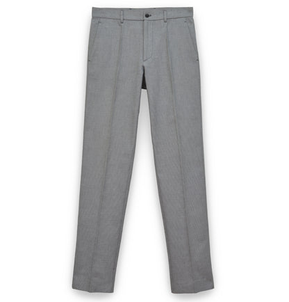 2001 Narrow Tailored Trousers in Compact Patterned Cotton