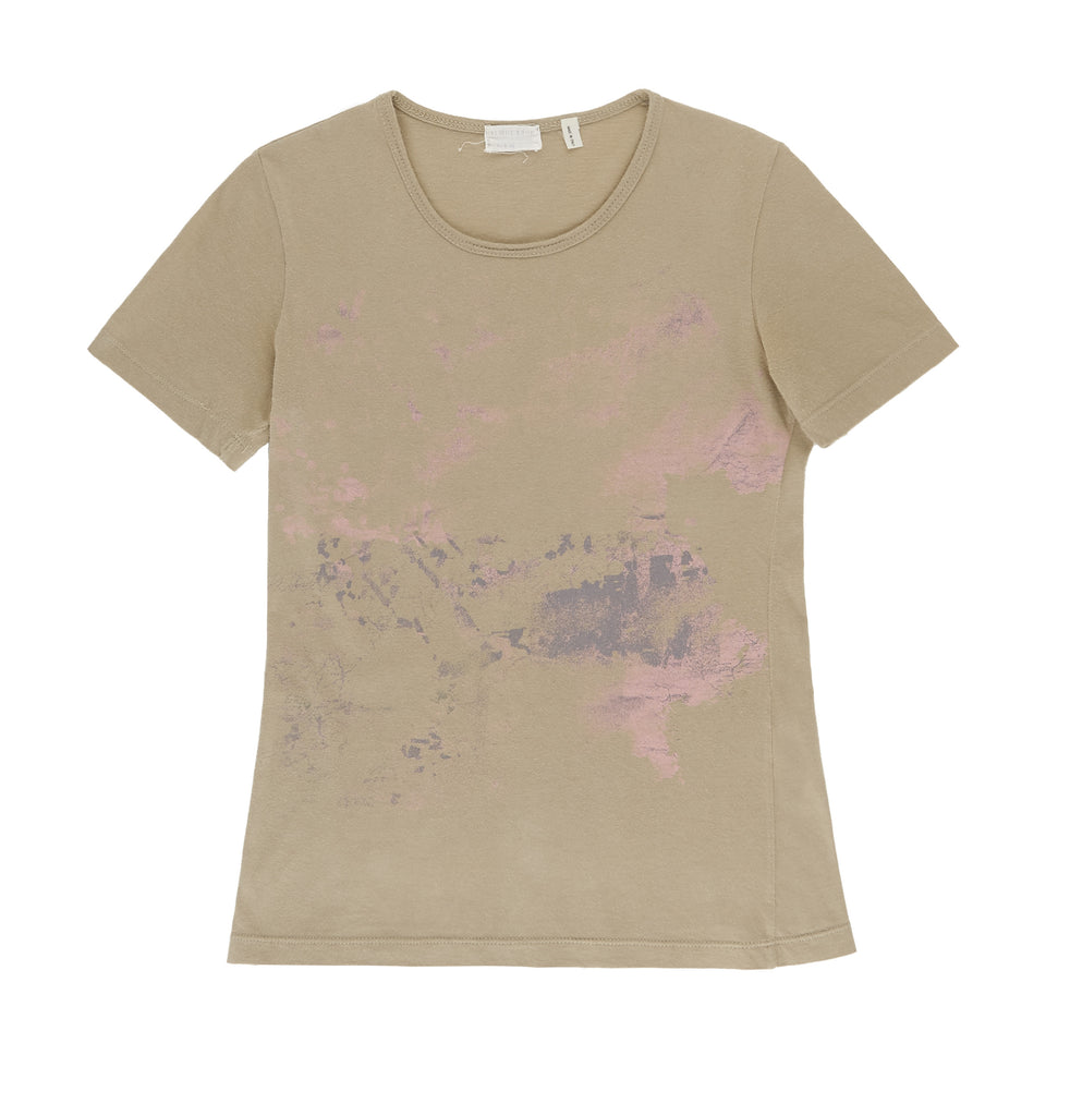 Helmut Lang 1999 Vintage Jersey T-Shirt with Abstract Print – ENDYMA