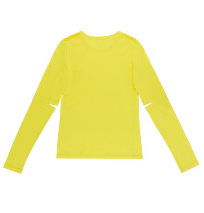 1997 Safety Yellow Military T-Shirt with Slashed Sleeves