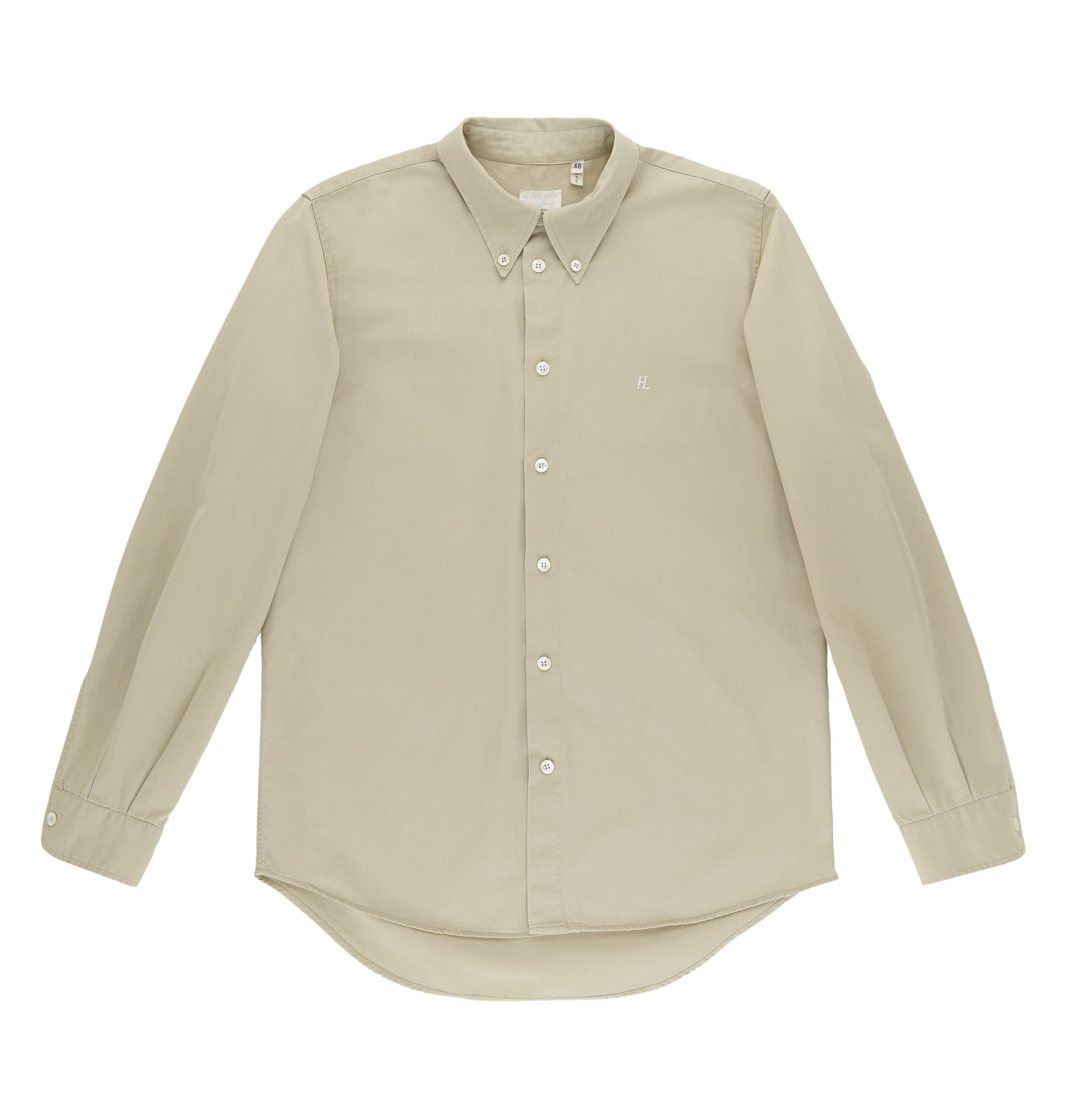 helmut lang dress shirt Helmut Lang 1998 Vintage Twill Classic Button-Down Shirt with HL Logo ENDYMA