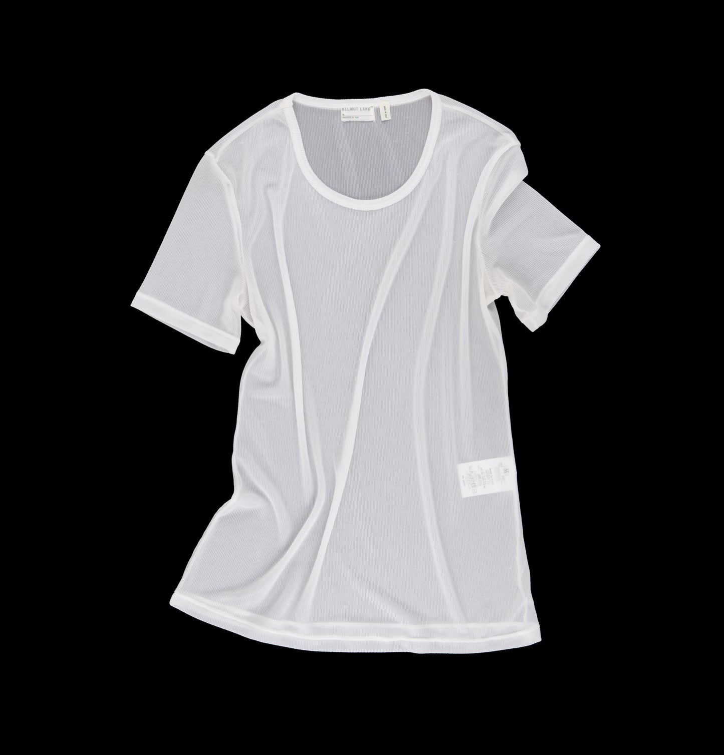 1999 Extrafine Transparent Ribbed Jersey T-Shirt