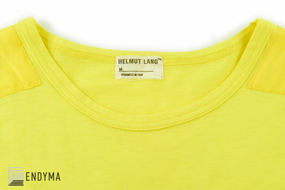 1997 Safety Yellow Military T-Shirt with Slashed Sleeves