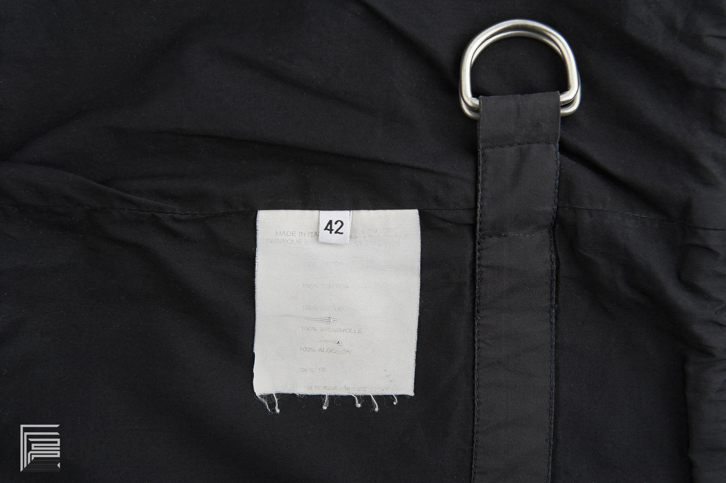 2004 Plastic-Bonded Poplin Bondage Bomber Jacket with Straps